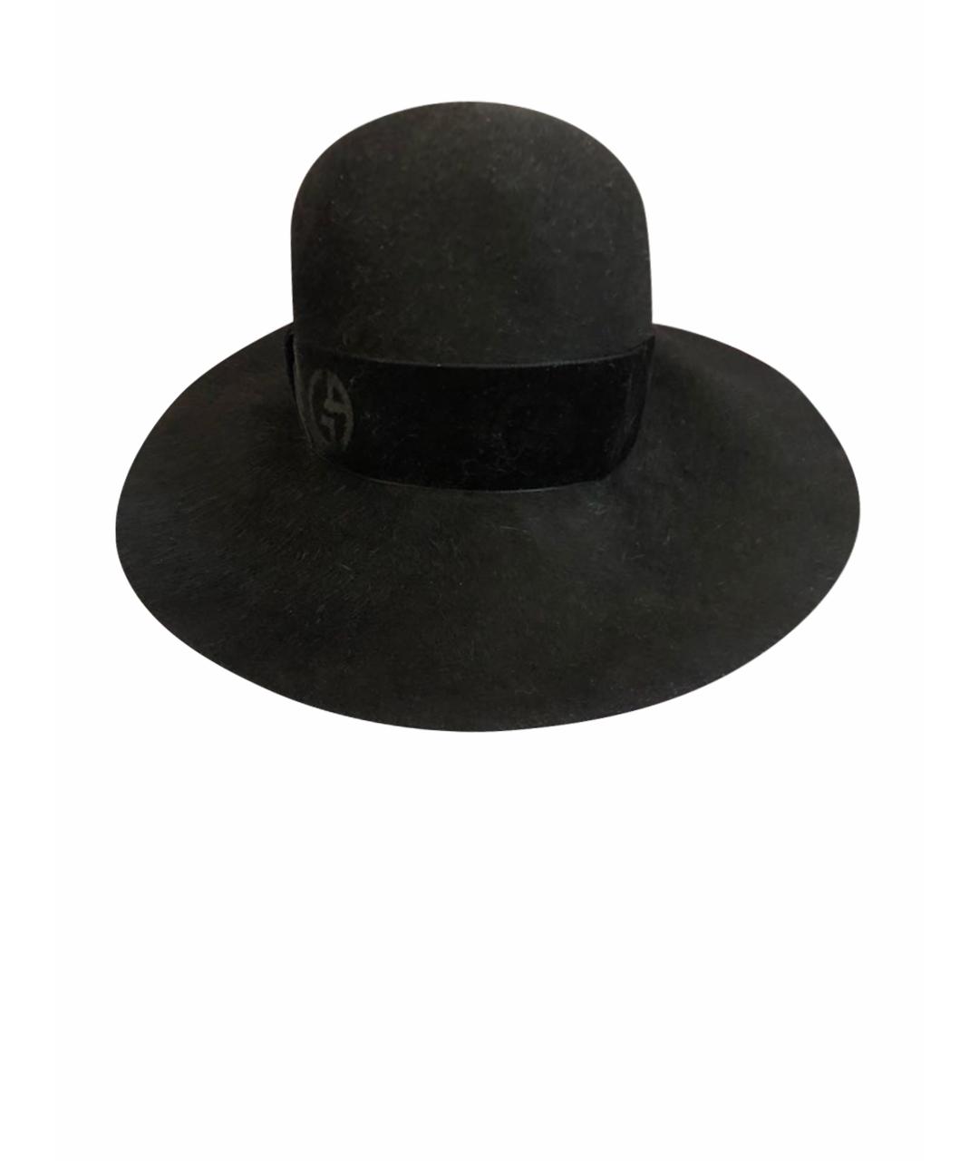 GIORGIO ARMANI Антрацитовая кашемировая шляпа, фото 1
