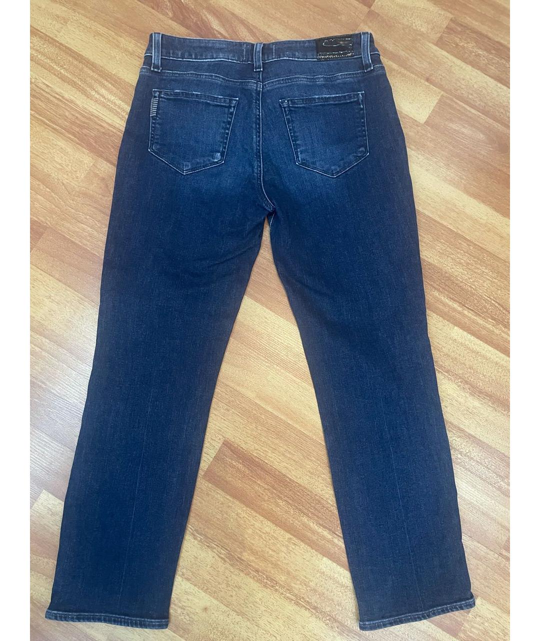 PAIGE Синие хлопко-эластановые прямые джинсы, фото 3