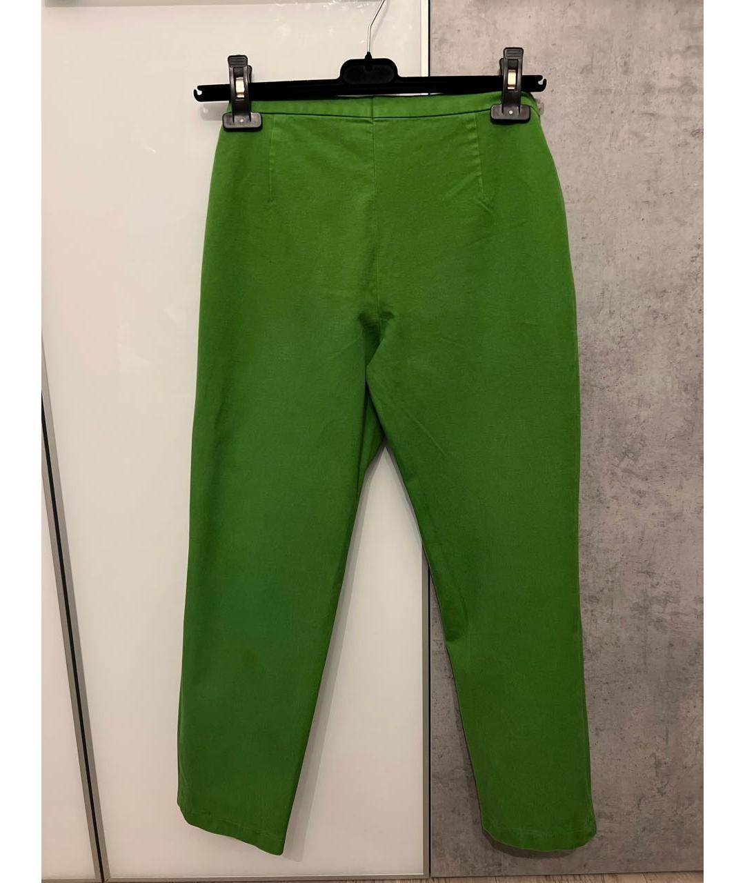 ESCADA Зеленые хлопко-эластановые брюки узкие, фото 2