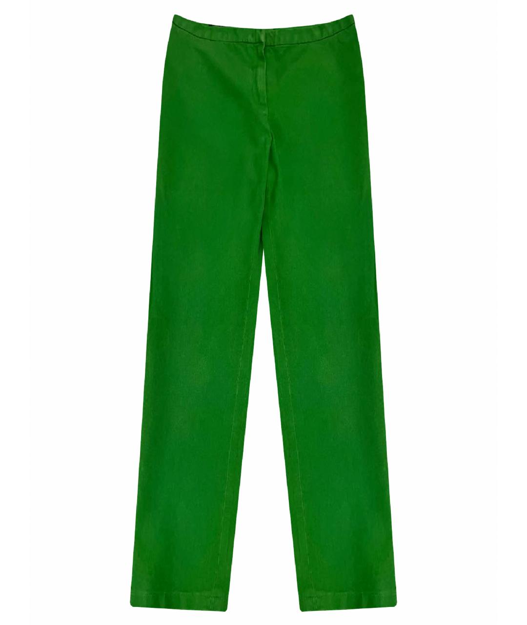 ESCADA Зеленые хлопко-эластановые брюки узкие, фото 1