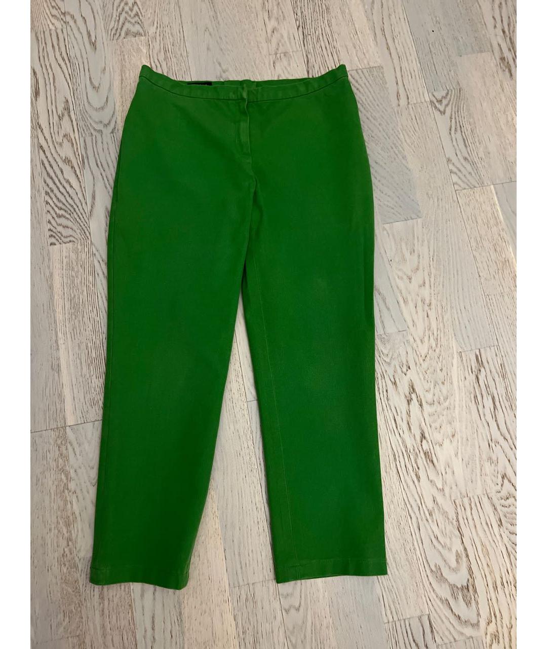ESCADA Зеленые хлопко-эластановые брюки узкие, фото 6