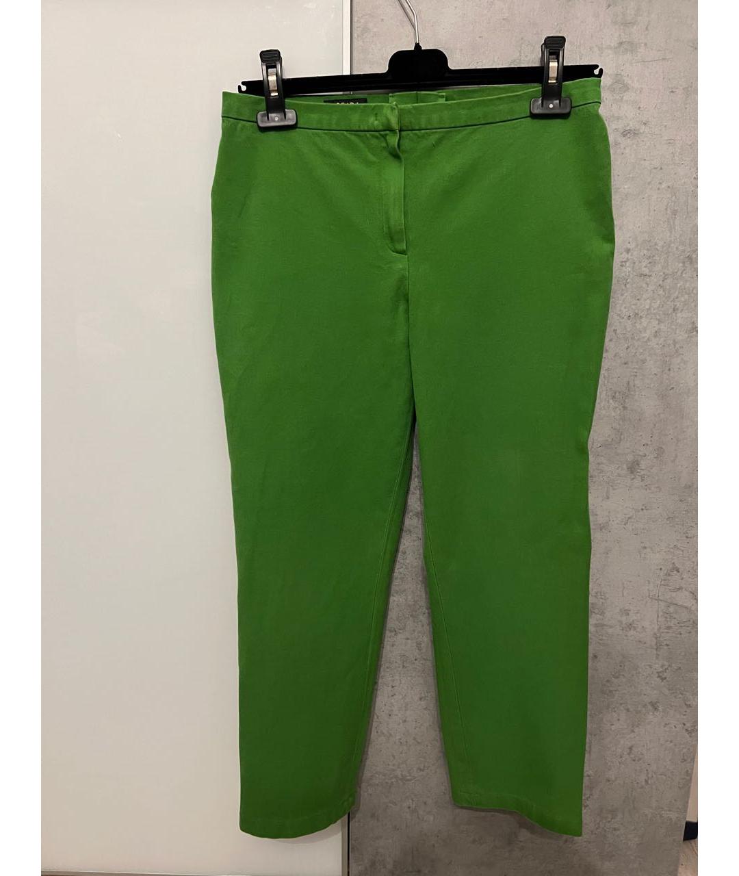 ESCADA Зеленые хлопко-эластановые брюки узкие, фото 5