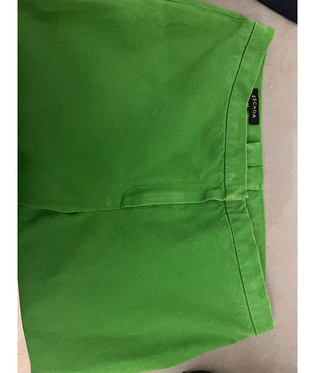 ESCADA Зеленые хлопко-эластановые брюки узкие, фото 4