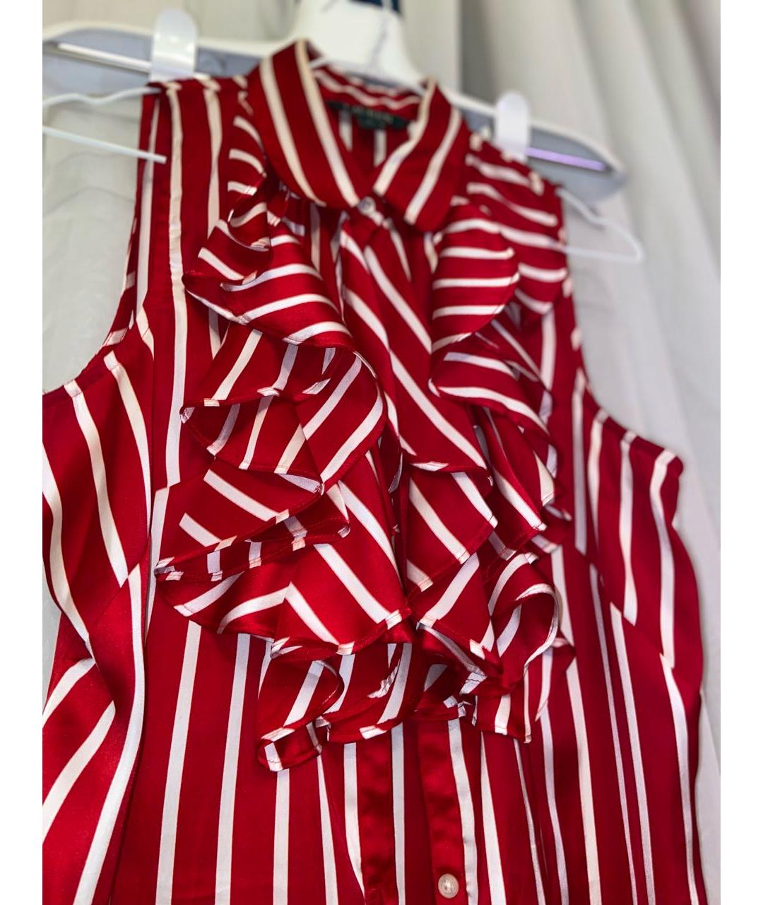 RALPH LAUREN Красная полиэстеровая блузы, фото 4