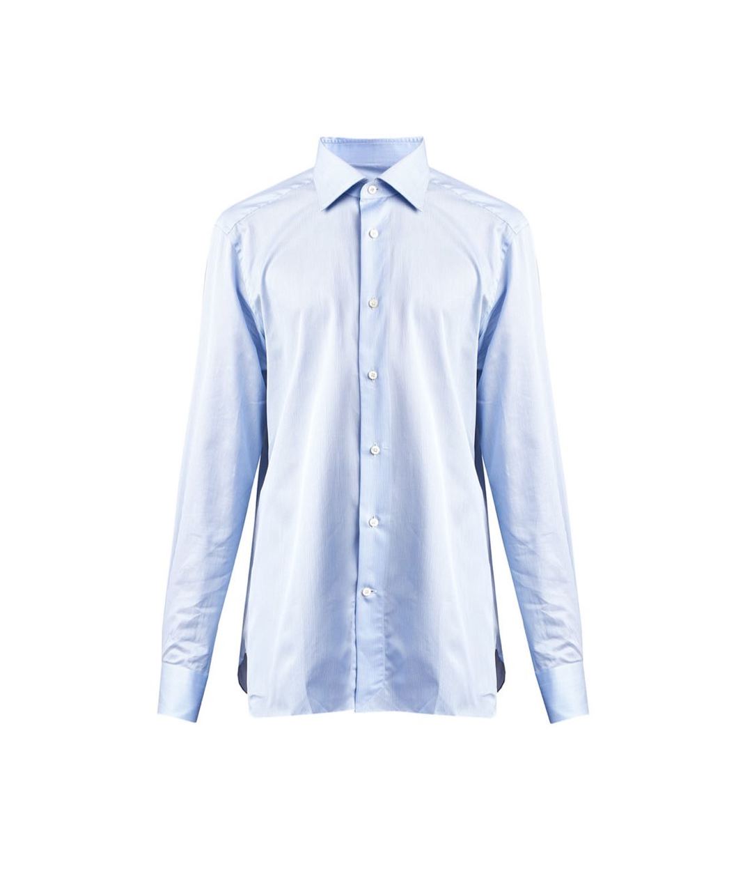 ERMENEGILDO ZEGNA Голубая хлопковая классическая рубашка, фото 1