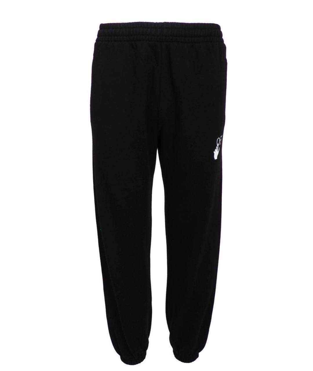 OFF-WHITE Черные хлопковые повседневные брюки, фото 1