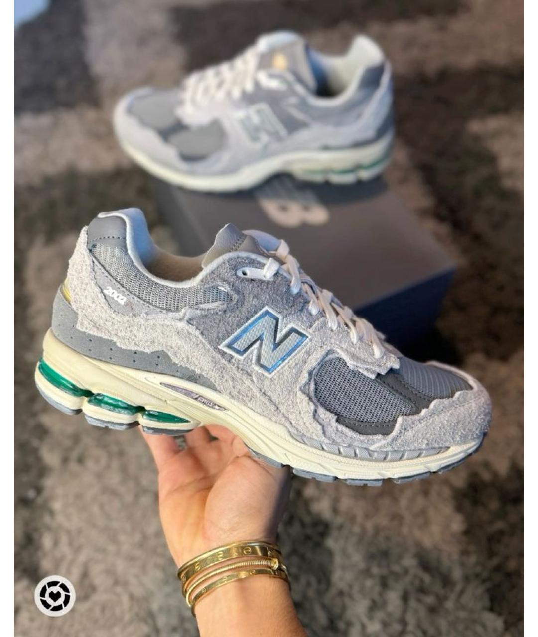 NEW BALANCE Серые замшевые кроссовки, фото 5