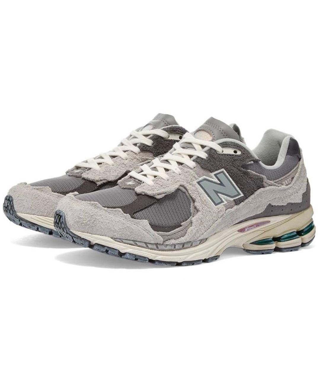 NEW BALANCE Серые замшевые низкие кроссовки / кеды, фото 2
