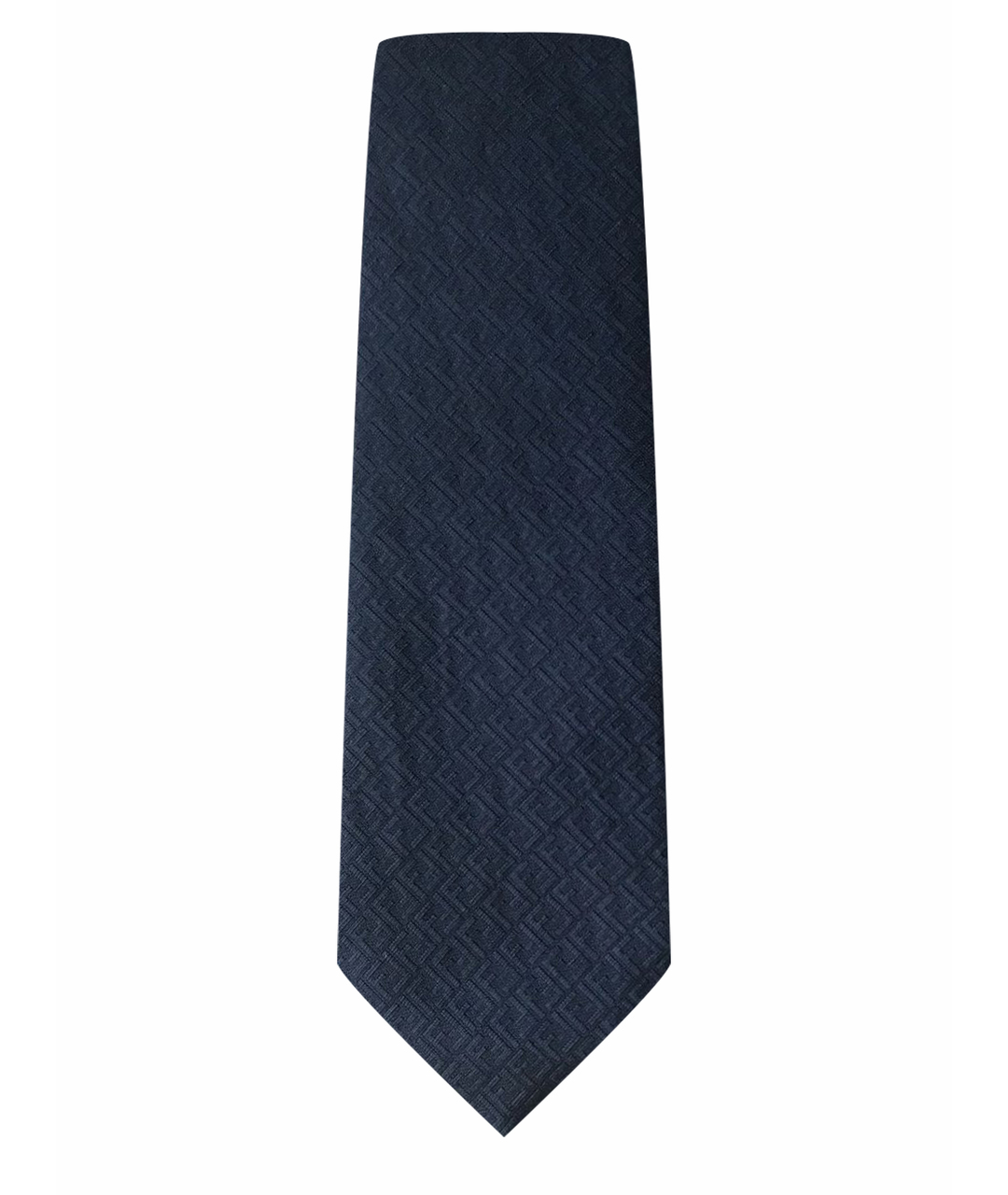 FENDI Темно-синий шелковый галстук, фото 1