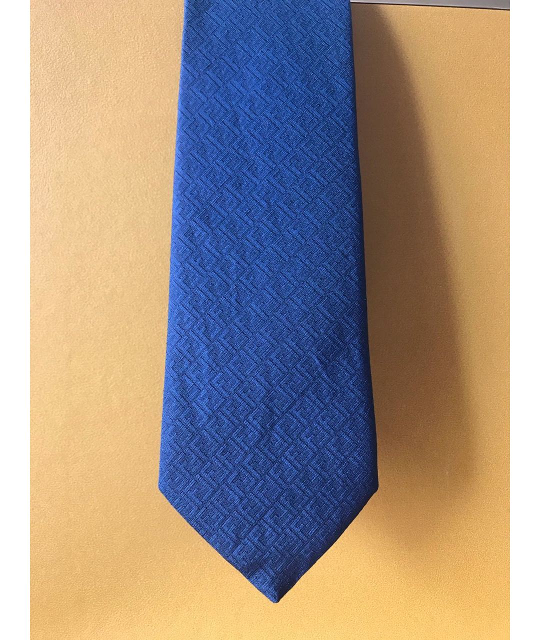 FENDI Темно-синий шелковый галстук, фото 5