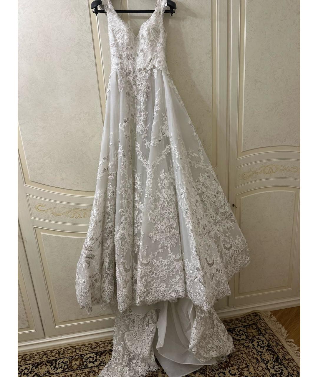 SAIID KOBEISY Белое кружевное свадебное платье, фото 6