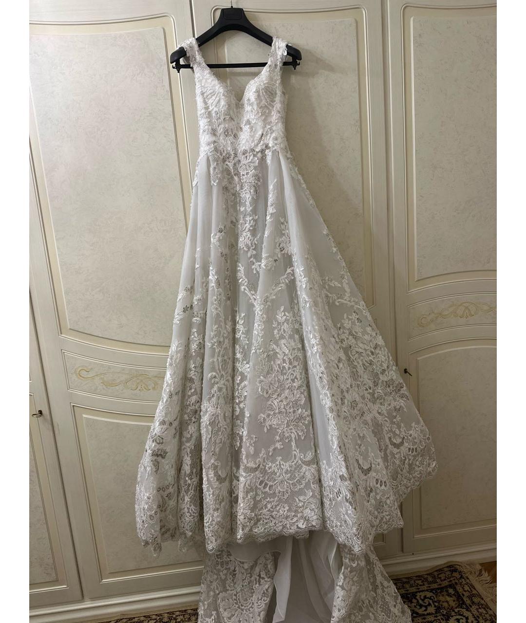 SAIID KOBEISY Белое кружевное свадебное платье, фото 2