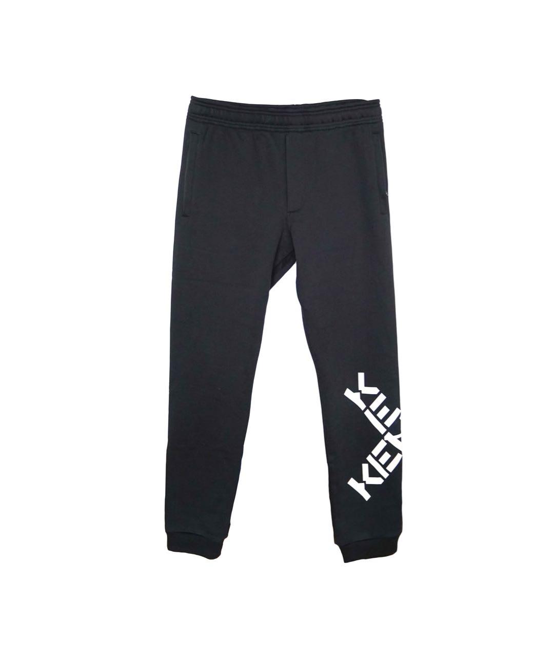 KENZO Черные хлопковые повседневные брюки, фото 1