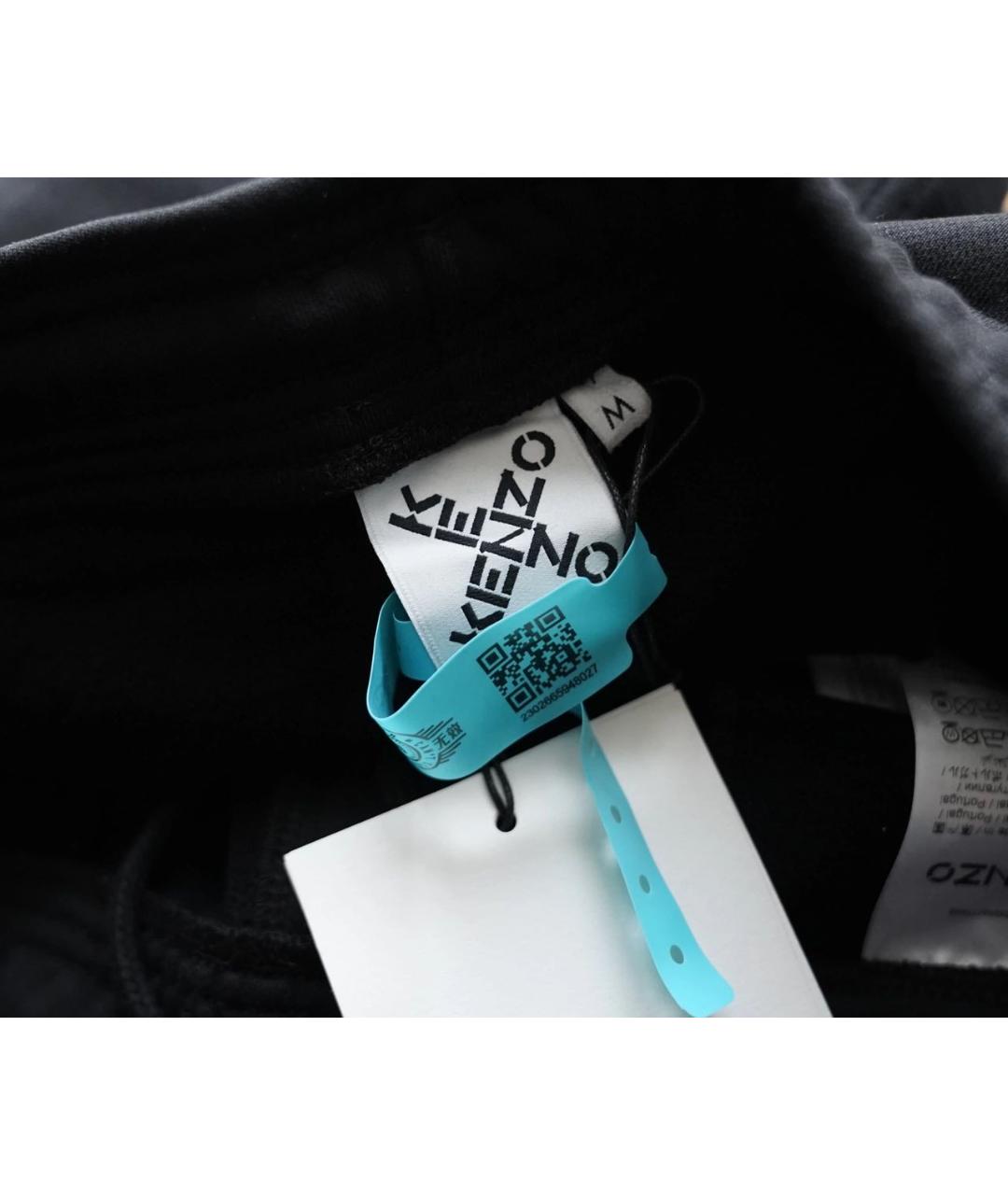 KENZO Черные хлопковые повседневные брюки, фото 7