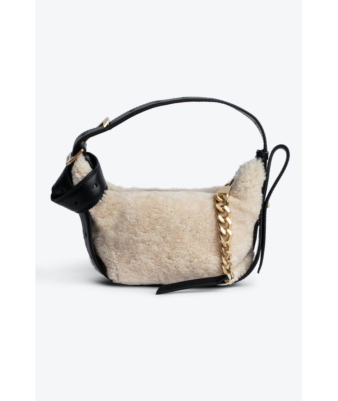 ZADIG & VOLTAIRE Бежевая кожаная сумка через плечо, фото 2