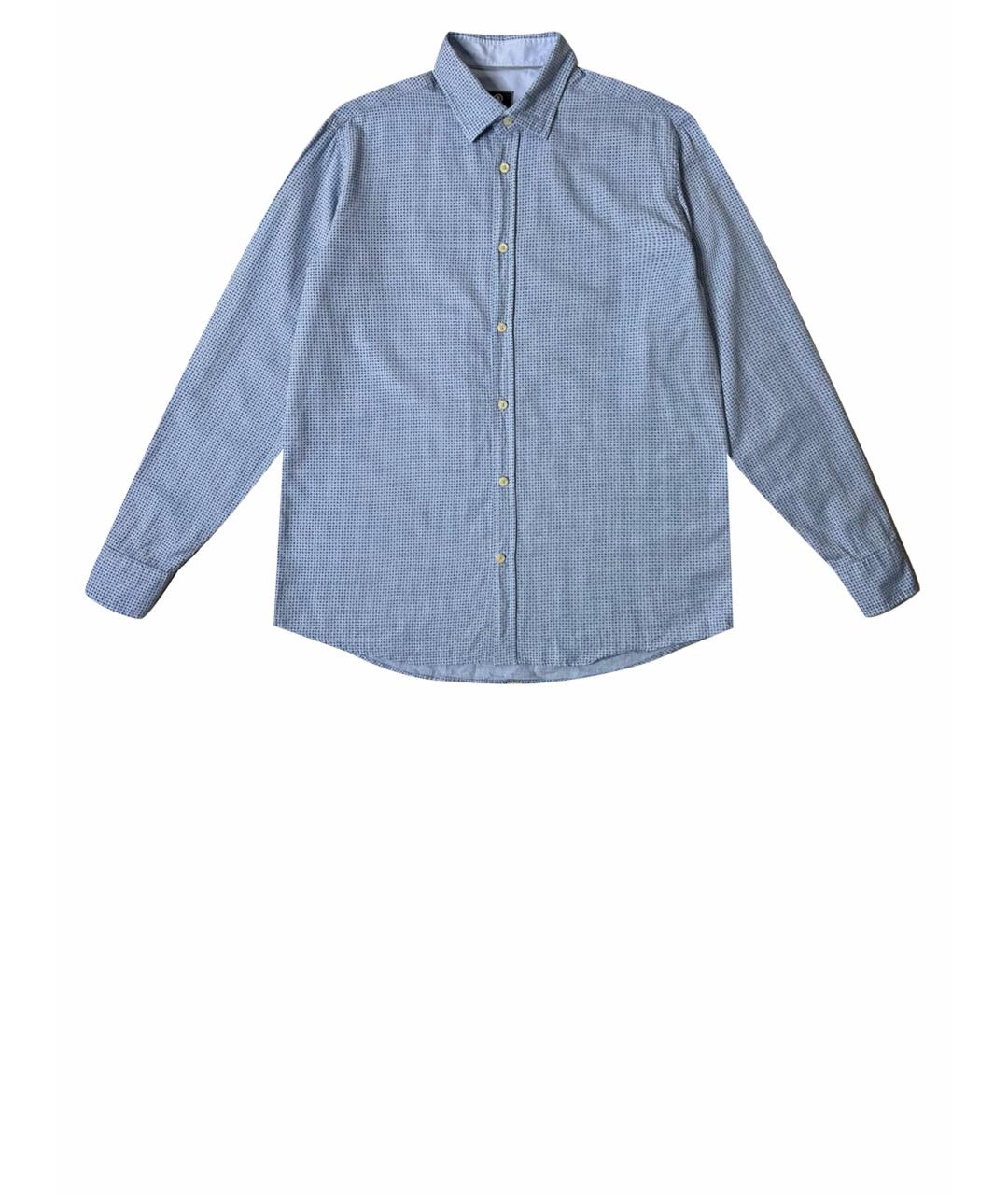 BOGNER Голубая хлопко-лиоцелловая классическая рубашка, фото 1