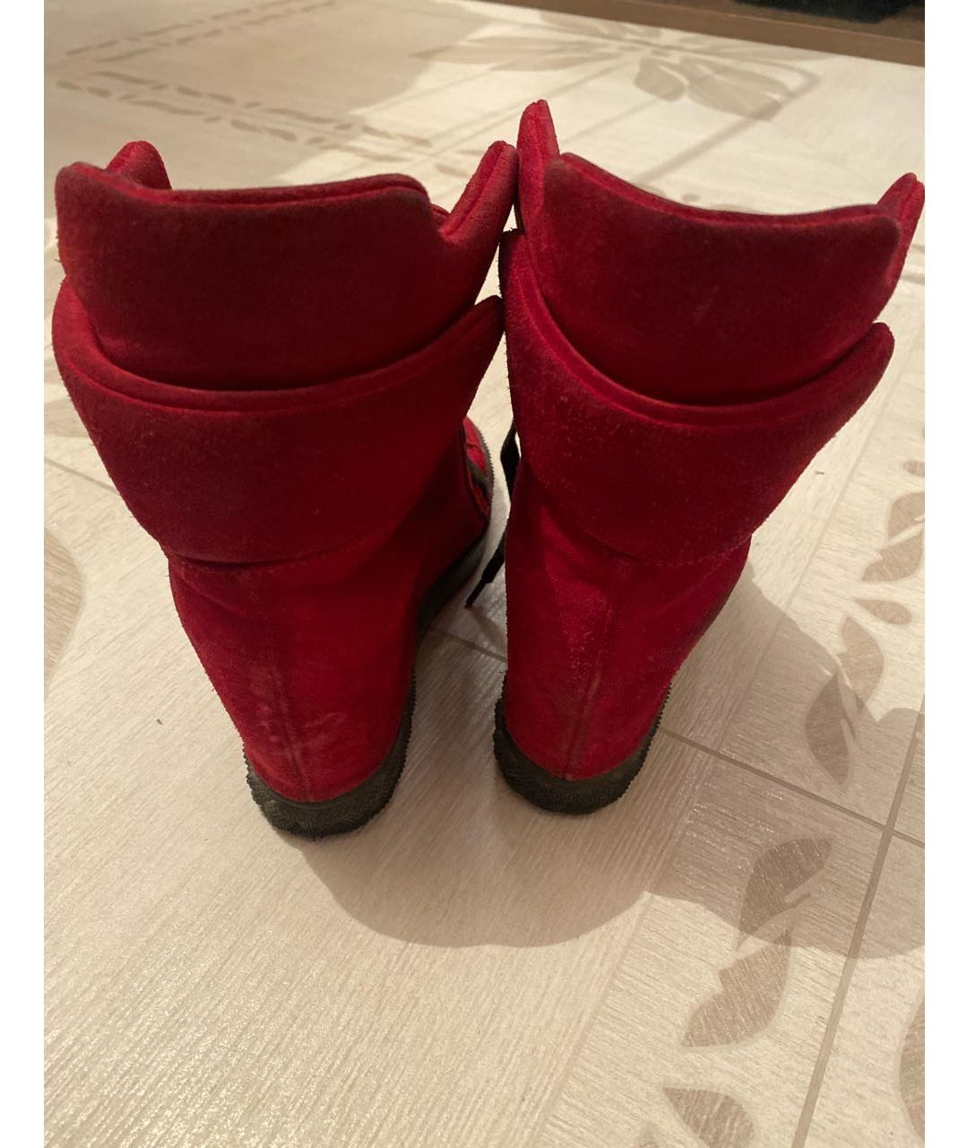 CASADEI Красные замшевые кроссовки, фото 3