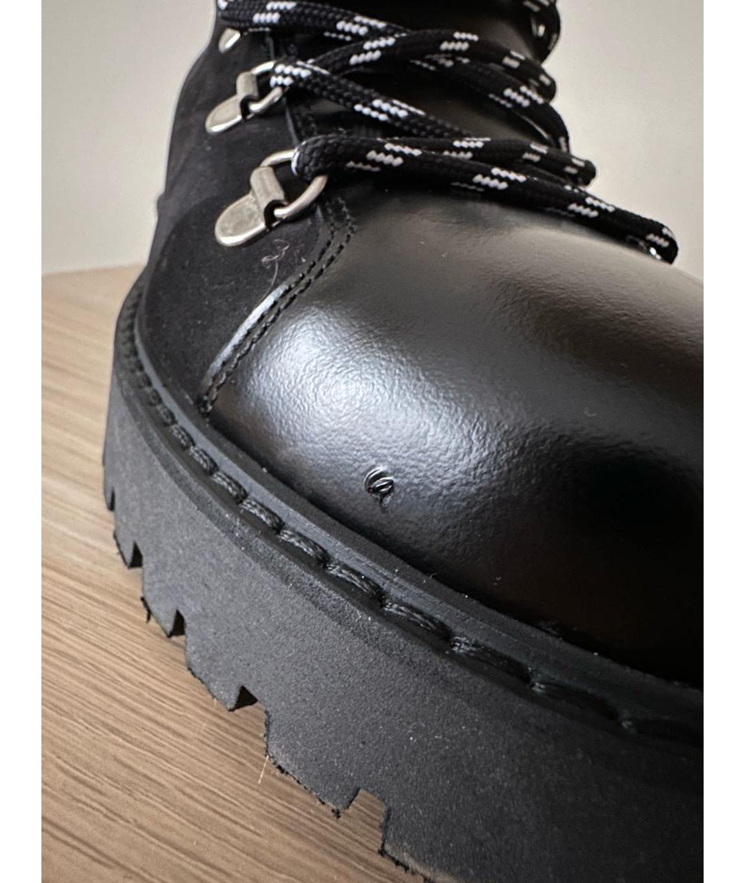 GANNI Черные кожаные ботинки, фото 8