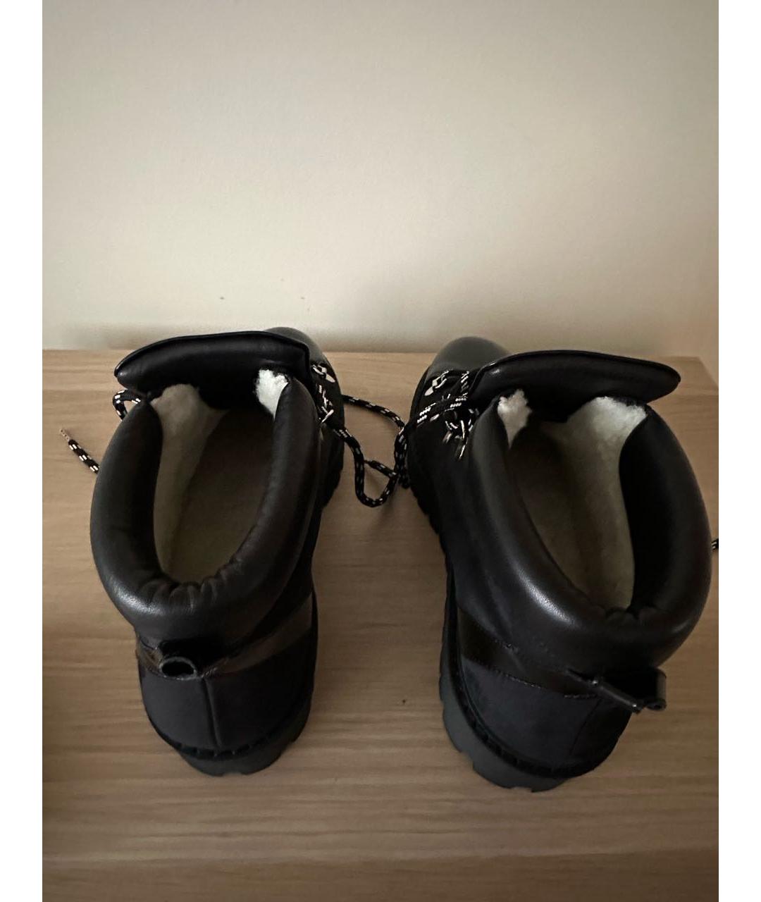 GANNI Черные кожаные ботинки, фото 3