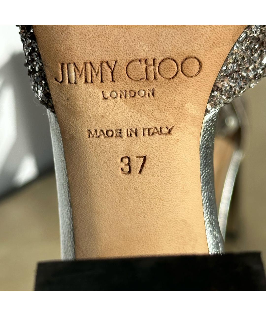 JIMMY CHOO Серебряные туфли, фото 7