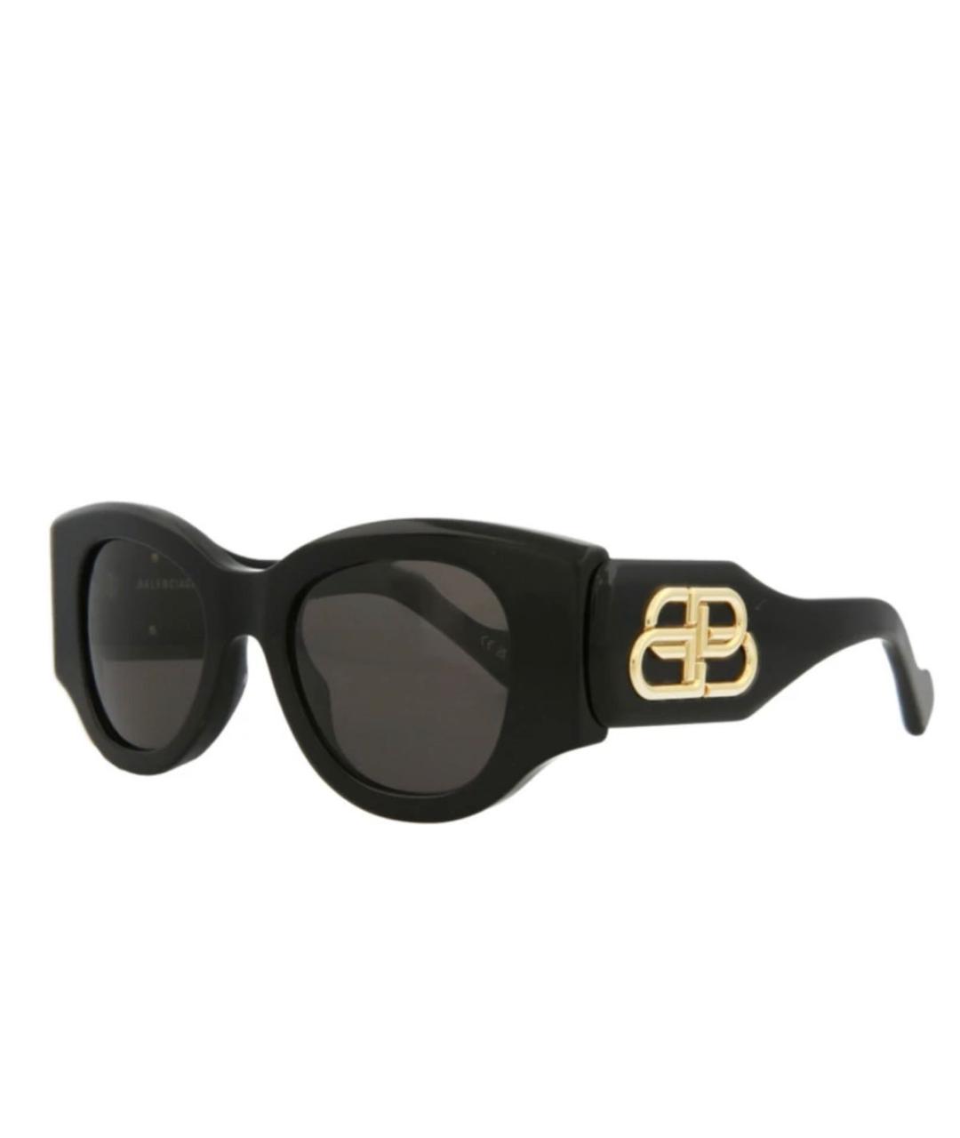 BALENCIAGA Черные пластиковые солнцезащитные очки, фото 6