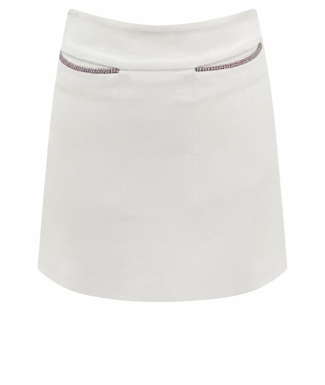 Claudie Pierlot Белая вискозная юбка мини, фото 1