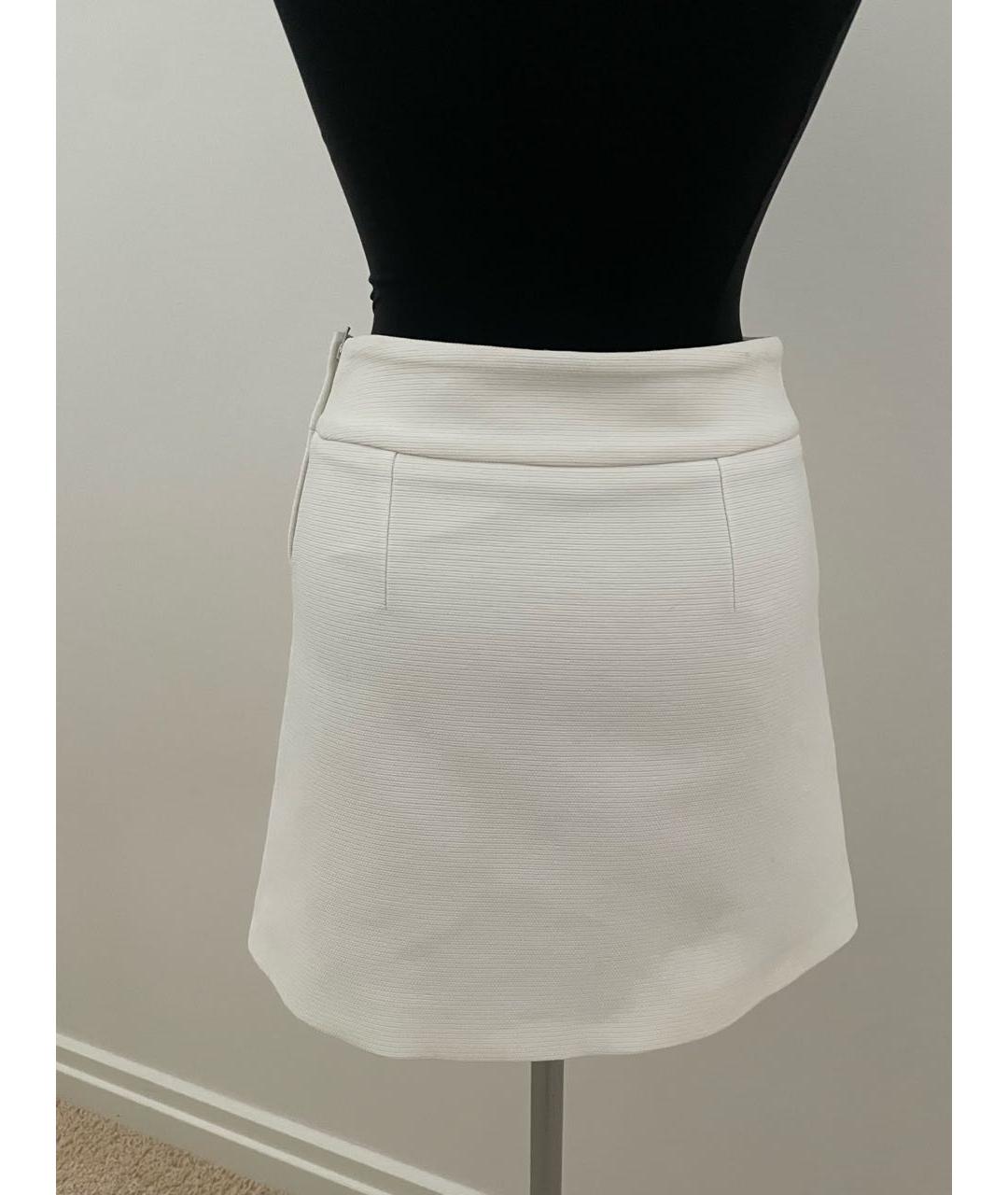 Claudie Pierlot Белая вискозная юбка мини, фото 3
