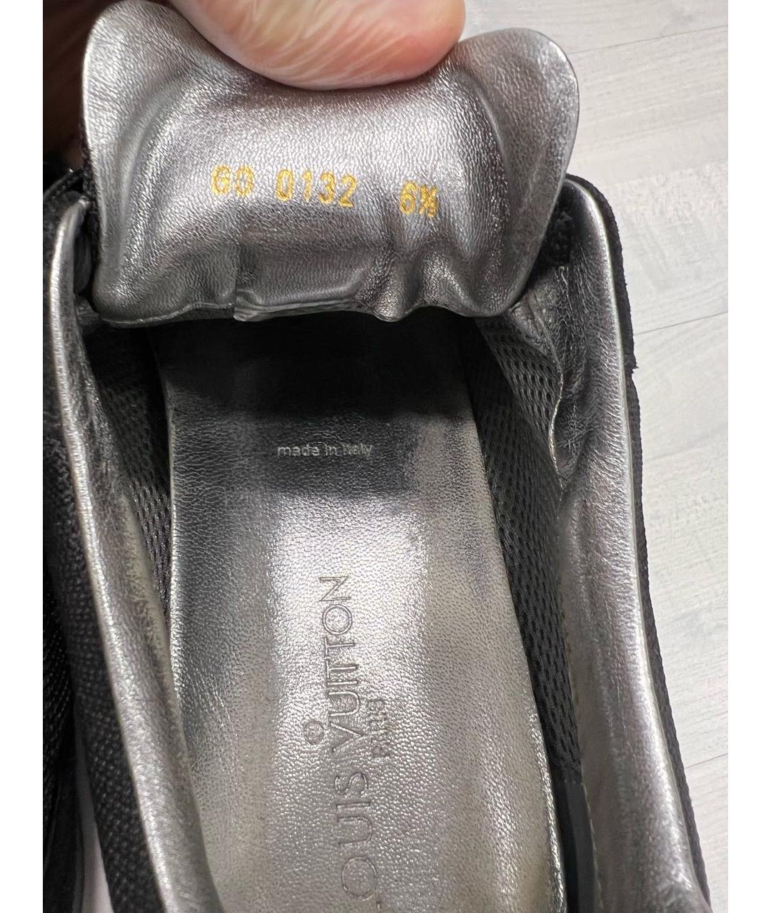 LOUIS VUITTON PRE-OWNED Черные замшевые низкие кроссовки / кеды, фото 5