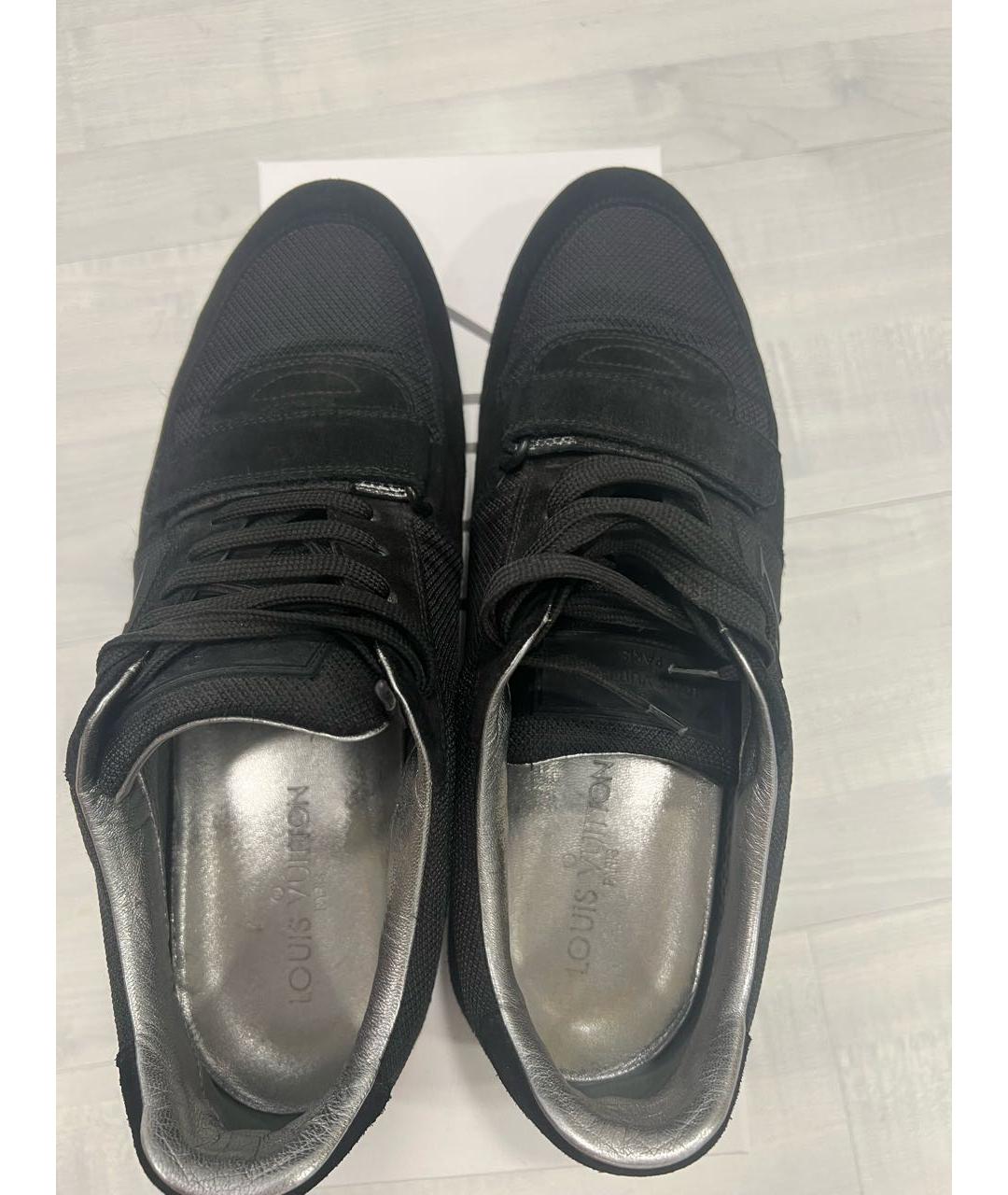 LOUIS VUITTON PRE-OWNED Черные замшевые низкие кроссовки / кеды, фото 3