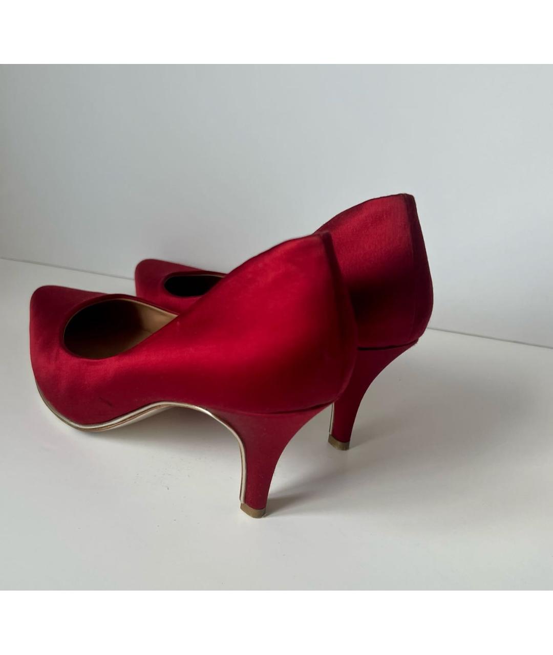 SALVATORE FERRAGAMO Красные текстильные туфли, фото 3