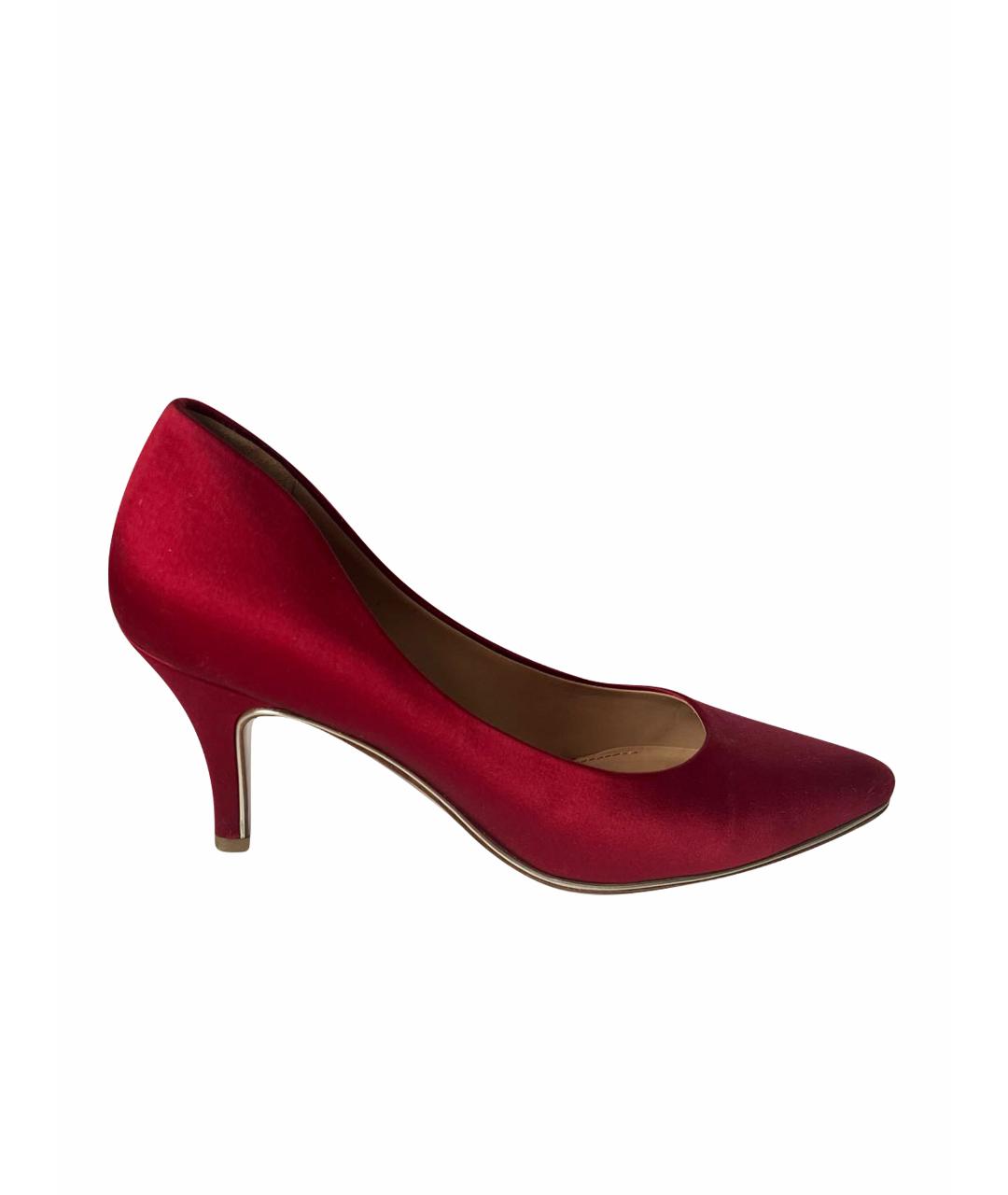 SALVATORE FERRAGAMO Красные текстильные туфли, фото 1