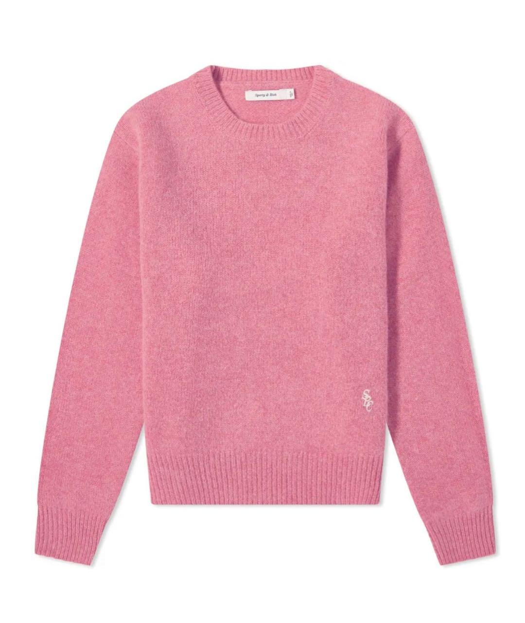 SPORTY AND RICH Розовый шерстяной джемпер / свитер, фото 1