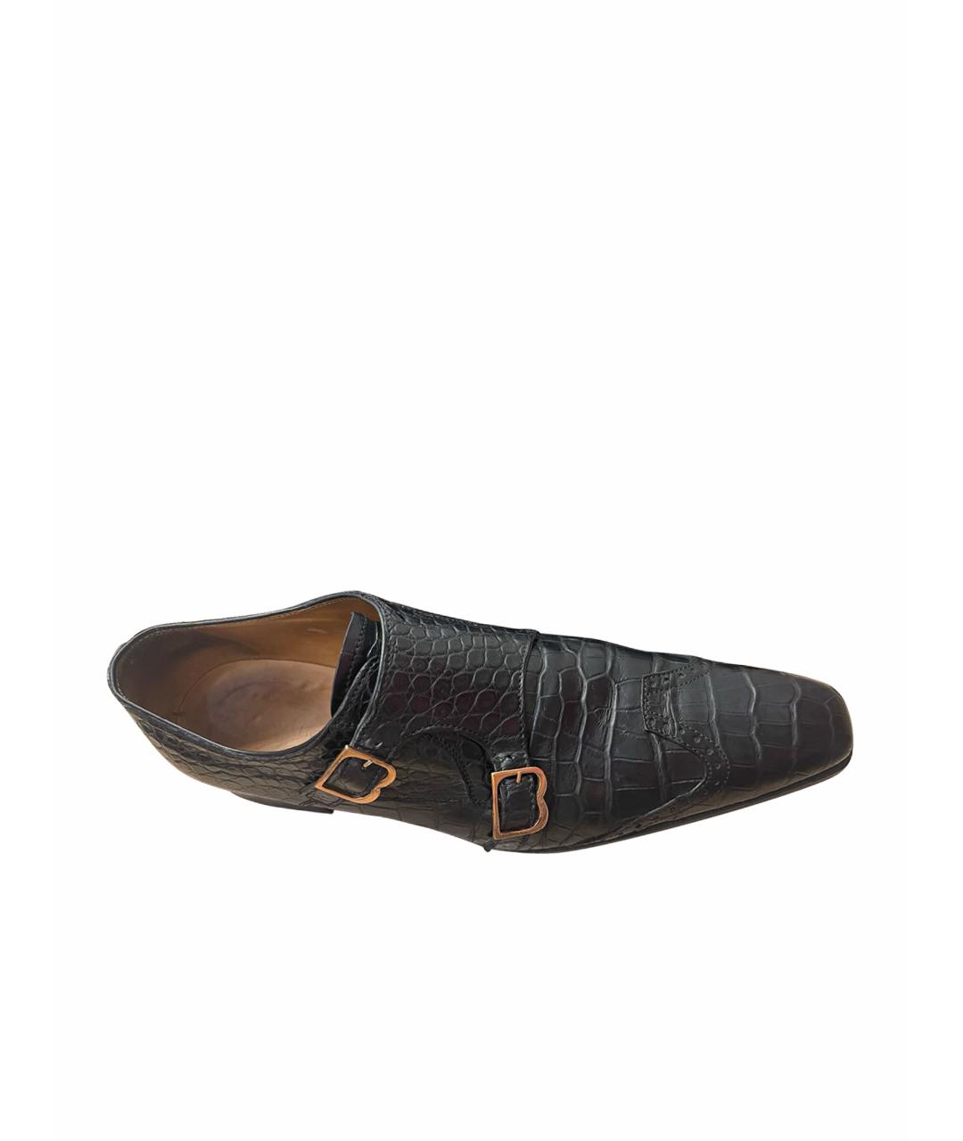 BILLIONAIRE Черные туфли из экзотической кожи, фото 1