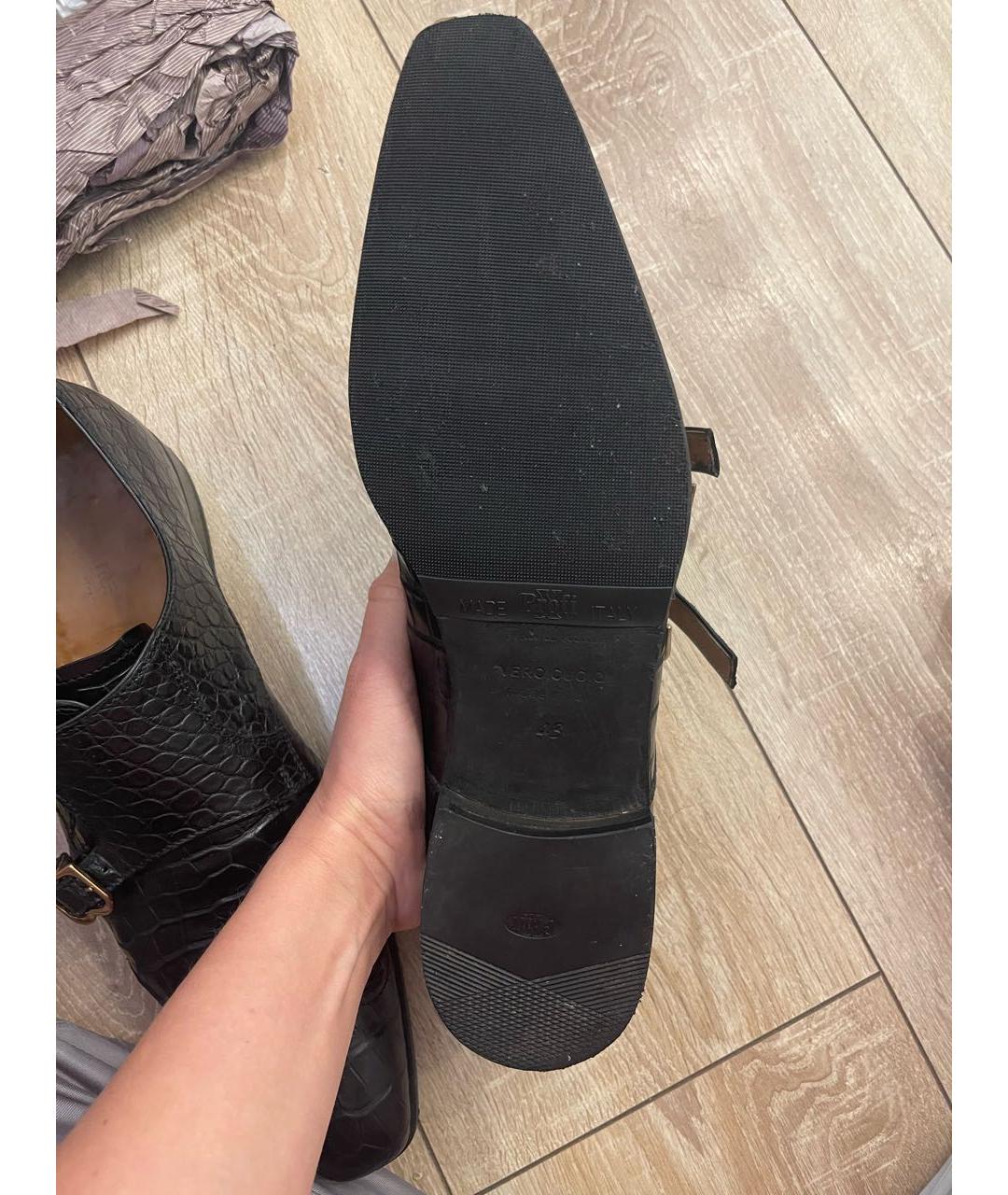 BILLIONAIRE Черные туфли из экзотической кожи, фото 2