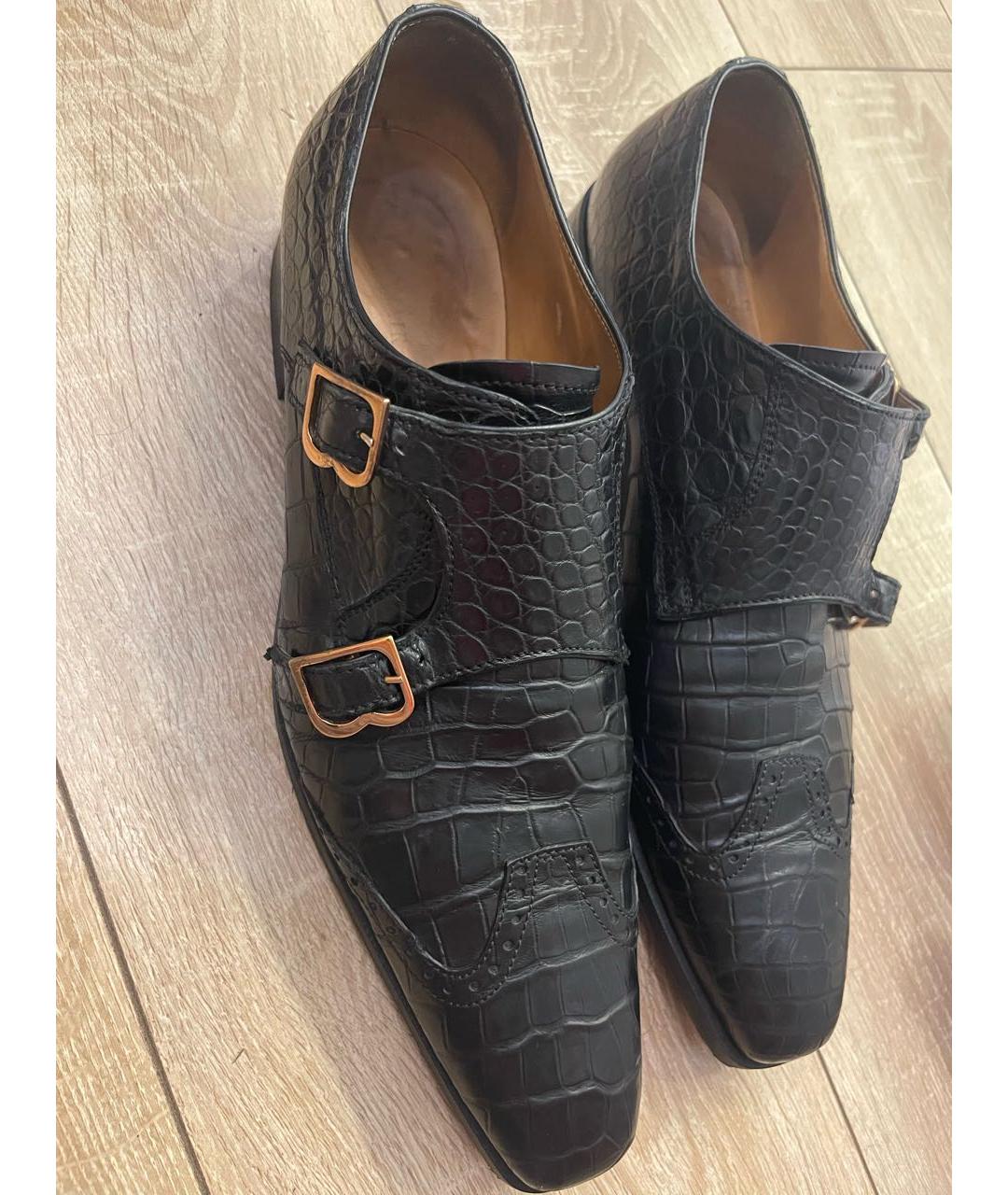 BILLIONAIRE Черные туфли из экзотической кожи, фото 5