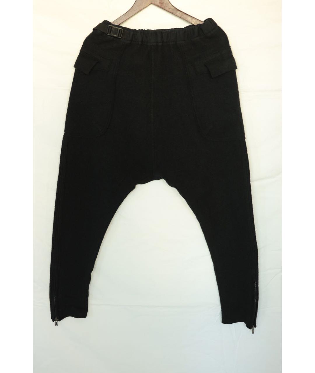 THE VIRIDI-ANNE Черные шерстяные повседневные брюки, фото 6