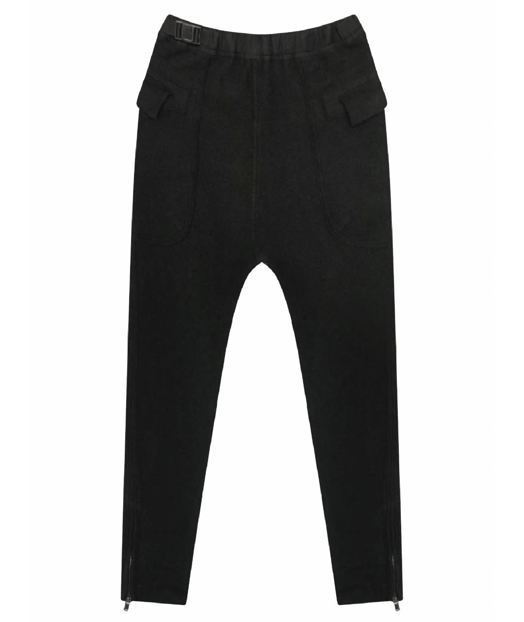 THE VIRIDI-ANNE Черные шерстяные повседневные брюки, фото 1