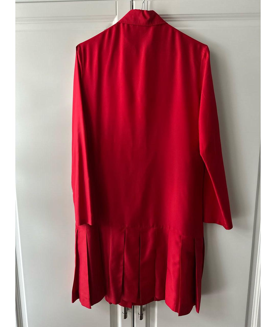 PRADA Красное шелковое коктейльное платье, фото 2