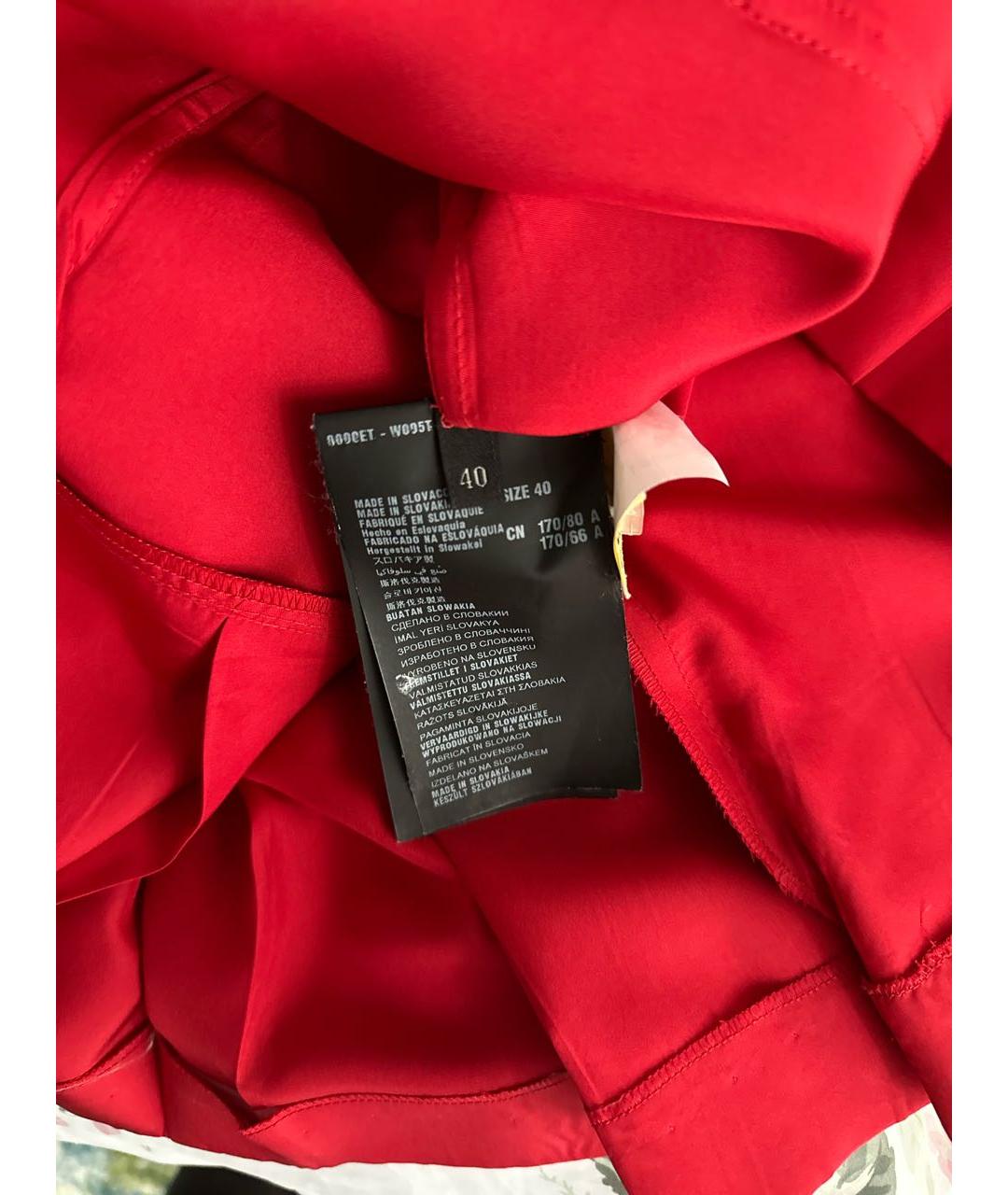 PRADA Красное шелковое коктейльное платье, фото 5