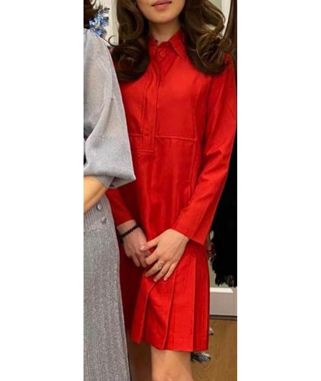 PRADA Красное шелковое коктейльное платье, фото 8