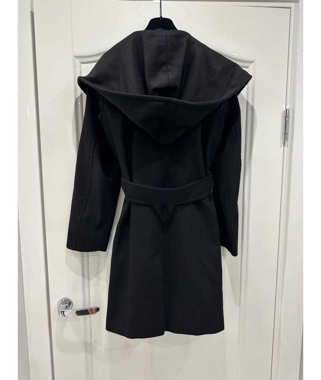 MAX MARA Черное велюровое пальто, фото 4