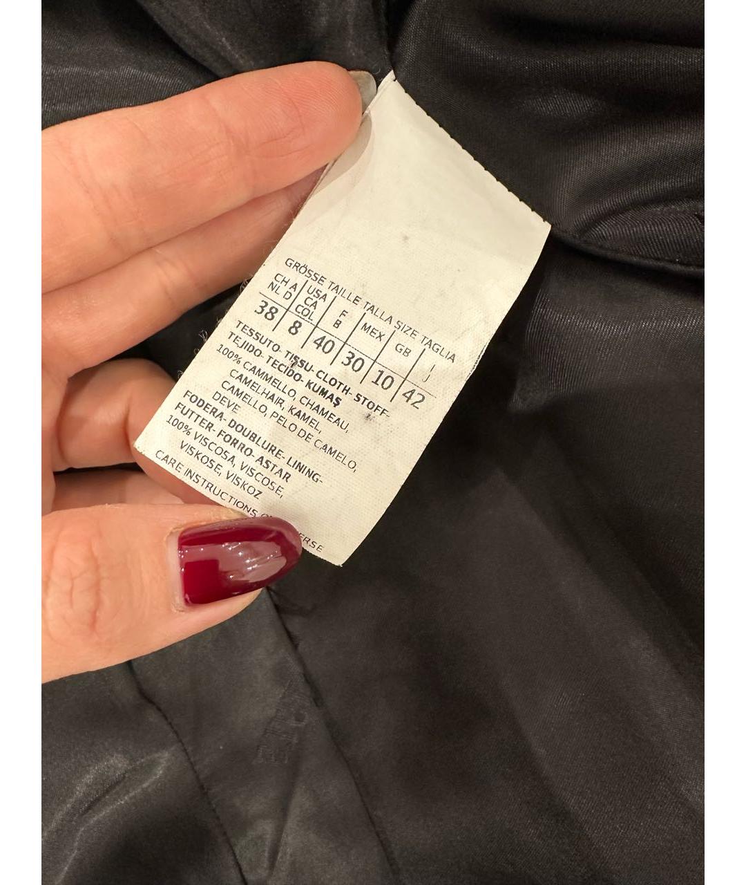 MAX MARA Черное велюровое пальто, фото 5