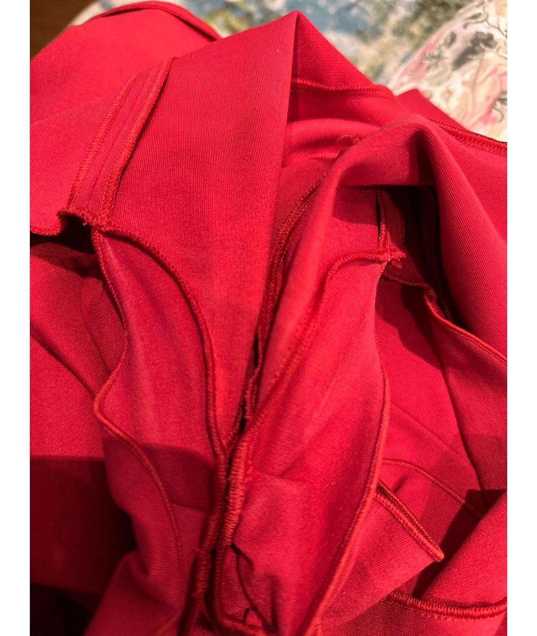 EMPORIO ARMANI Красное вискозное коктейльное платье, фото 6
