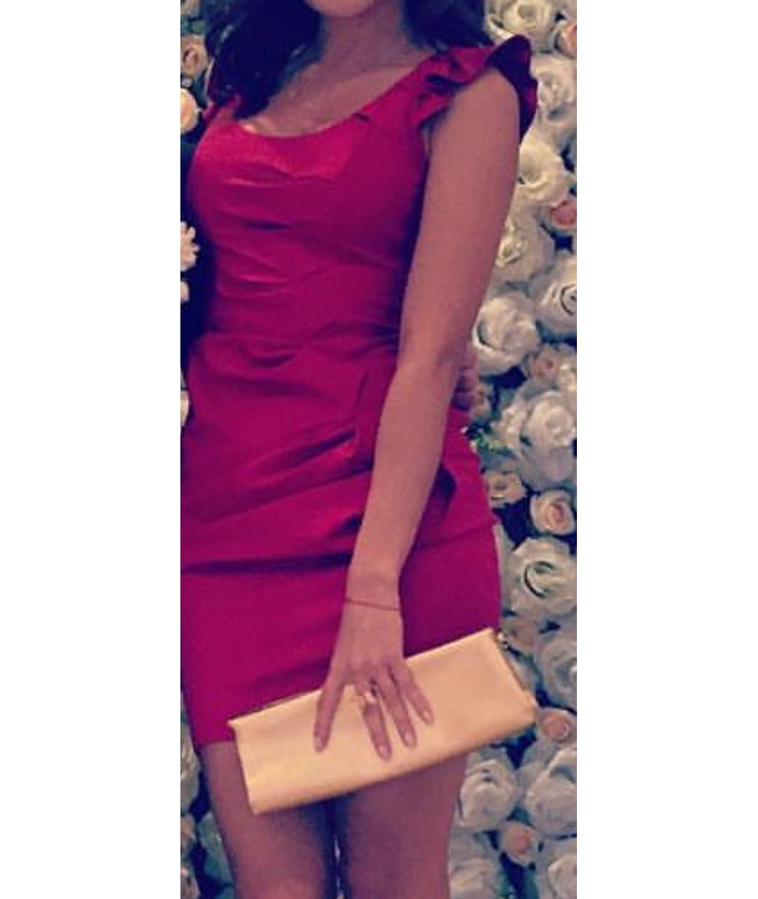 EMPORIO ARMANI Красное вискозное коктейльное платье, фото 7