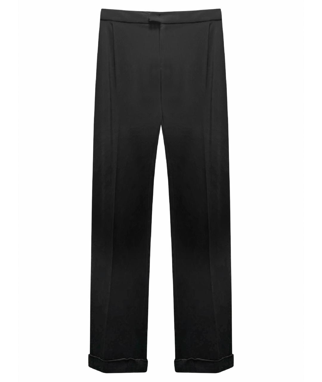 GIORGIO GRATI Черные вискозные прямые брюки, фото 1