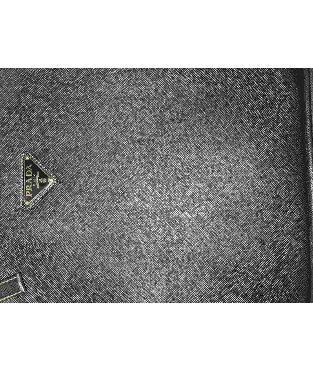 PRADA Темно-синий кожаный чемодан, фото 7