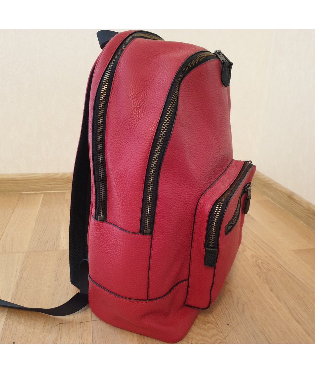 COACH Красный кожаный рюкзак, фото 2