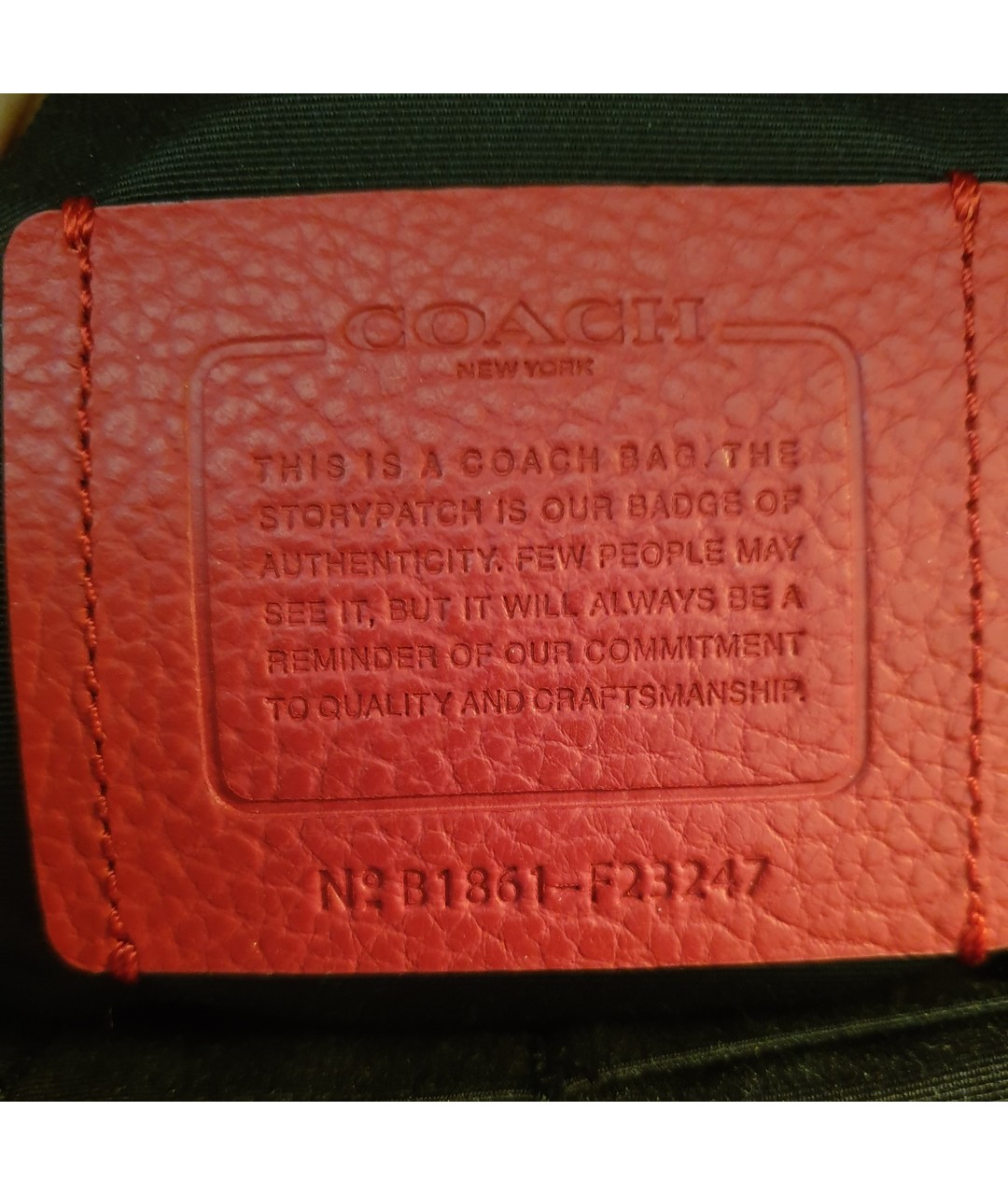COACH Красный кожаный рюкзак, фото 5