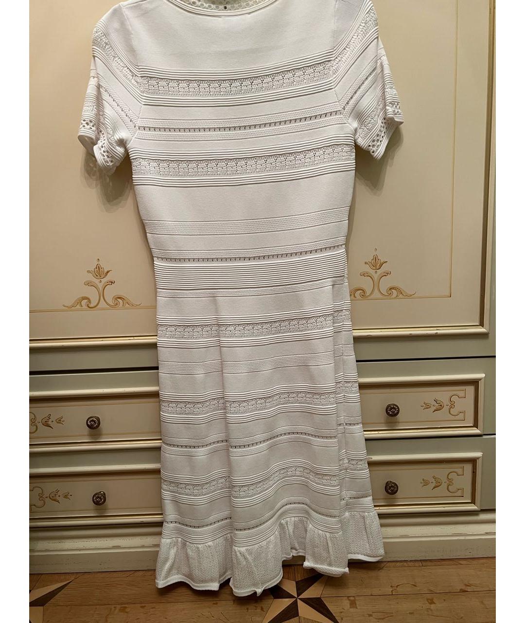 SANDRO Белое вискозное коктейльное платье, фото 2