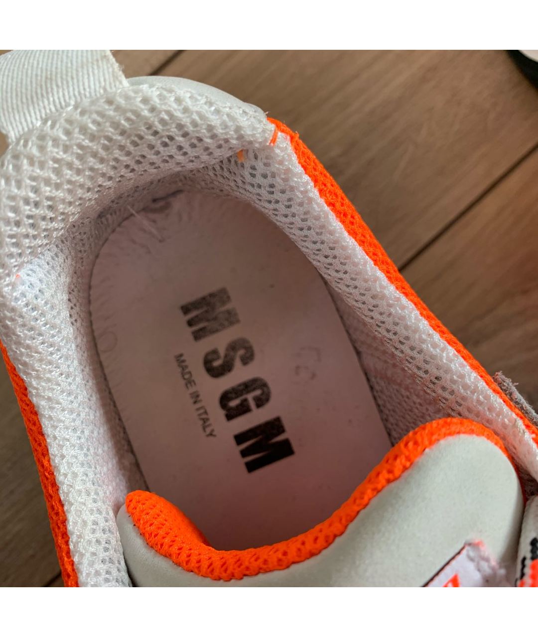 MSGM Оранжевое нубуковые кроссовки, фото 3